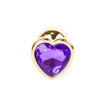 MyLove Toys - Jewellery Gold  Heart PLUG- Purple