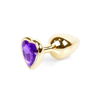 MyLove Toys - Jewellery Gold  Heart PLUG- Purple