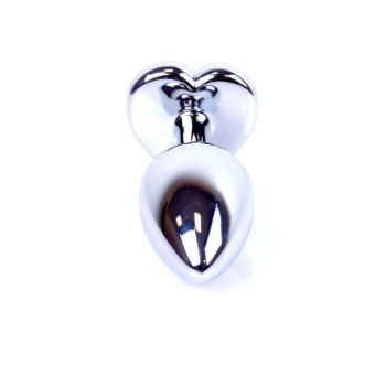Biżuteria analna srebrna serce MyLove Toys czarna 7 cm