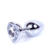 Srebrny korek analny z sercem MyLove Toys 7 cm