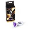 Biżuteria analna srebrna serce MyLove Toys fioletowa 7 cm
