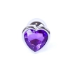 Biżuteria analna srebrna serce MyLove Toys fioletowa 7 cm