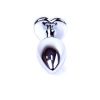 Biżuteria analna srebrna serce MyLove Toys fioletowa 7 cm