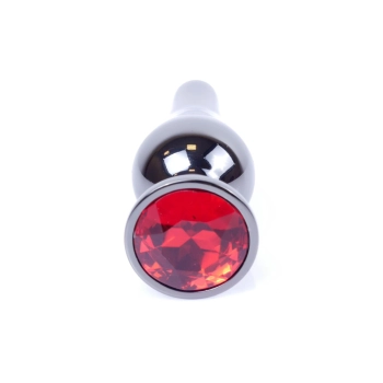 Biżuteria analna stalowa MyLove Toys srebrna czerwona 9.5 cm