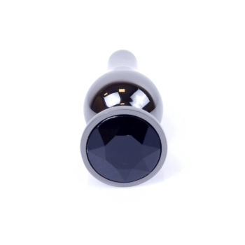 Stalowy korek analny z diamentem MyLove Toys srebrny 9,5 cm