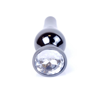 Biżuteria analna stalowa MyLove Toys srebrna z diamencikiem 9.5 cm