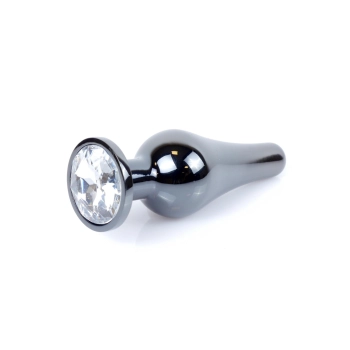 Biżuteria analna stalowa MyLove Toys srebrna z diamencikiem 9.5 cm