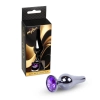 Korek analny ze stali MyLove Toys fioletowy 9,5 cm