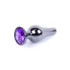 Korek analny ze stali MyLove Toys fioletowy 9,5 cm