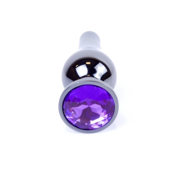 Korek analny ze stali MyLove Toys fioletowy 9,5 cm