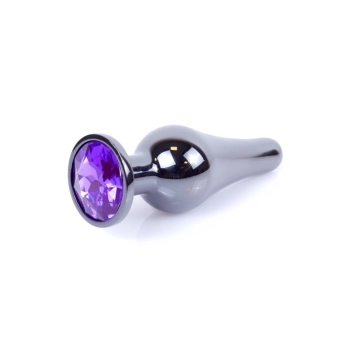 Korek analny ze stali MyLove Toys fioletowy 9,5 cm