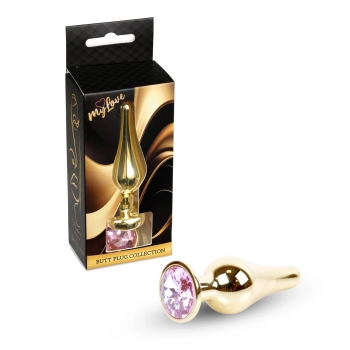 Korek analny różowozłoty z diamentem MyLove Toys 9,5 cm