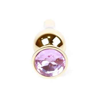 Korek analny różowozłoty z diamentem MyLove Toys 9,5 cm