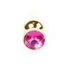 Biżuteria analna stalowa MyLove Toys z diamentem różowa 9,5 cm