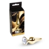 Korek analny stalowy złoty z diamencikiem MyLove Toys 9.5 cm