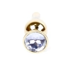 Korek analny stalowy złoty z diamencikiem MyLove Toys 9.5 cm