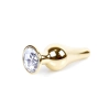 Korek analny stalowy złoty z diamencikiem MyLove Toys 9.5 cm