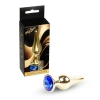 Korek analny stalowy MyLove Toys z diamentem ciemnieniebieski 9,5 cm