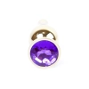 Korek analny diamentowy ze stali MyLove Toys fioletowy 9.5 cm