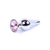 Srebrny korek analny z diamentem MyLove Toys 9,5 cm