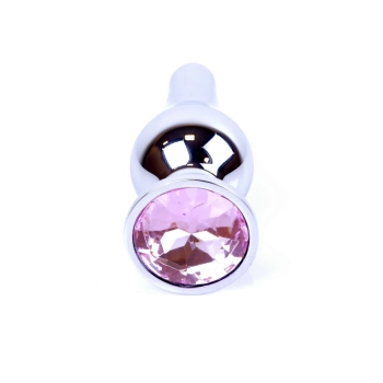 Srebrny korek analny z diamentem MyLove Toys 9,5 cm