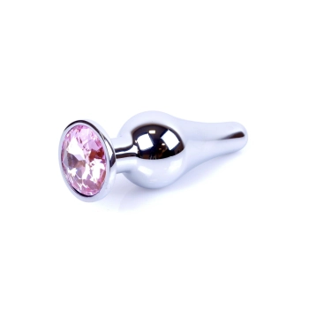 Srebrny korek analny z diamentem MyLove Toys 9,5 cm