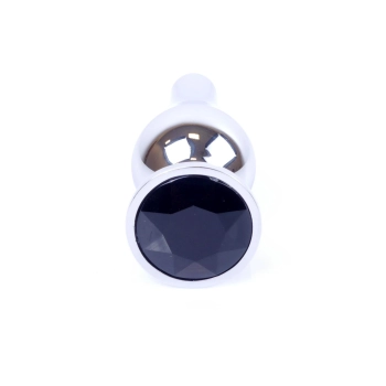 Srebrny korek analny z diamentem MyLove Toys 9,5 cm