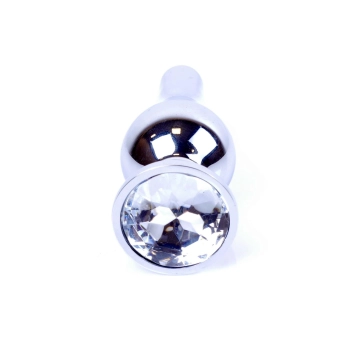 Korek analny srebrny z diamentem MyLove Toys 9,5 cm