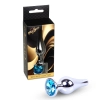 Biżuteria analna srebrna z diamentem MyLove Toys jasnoniebieska 9,5 cm