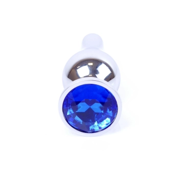 Biżuteria analna srebrna MyLove Toys ciemnoniebieska 9,5 cm