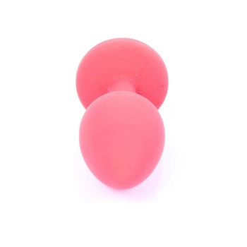 Korek analny silikonowy z diamentem MyLove Toys czerwony 7 cm