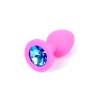 Korek analny silikonowy z diamentem MyLove Toys różowy 7 cm