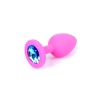 Korek analny silikonowy z diamentem MyLove Toys różowy 7 cm