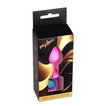 Korek analny silikonowy z diamentem MyLove Toys różowy 7 cm