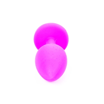 Korek analny silikonowy z diamentem MyLove Toys różowy 7 cm