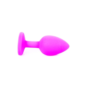 Korek analny silikonowy z diamentem MyLove Toys różowy 7 cm