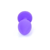 Biżuteria analna silikonowa MyLove Toys fioletowa z diamencikiem mała 7 cm