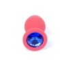 Silikonowa biżuteria analna MyLove Toys czerwona średnia 8 cm