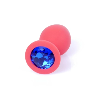 Silikonowa biżuteria analna MyLove Toys czerwona średnia 8 cm