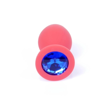 Silikonowa biżuteria analna MyLove Toys czerwona średnia 8 cm