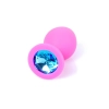 Korek analny silikonowy różowy z diamencikiem MyLove Toys 8 cm