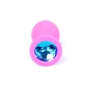 Korek analny silikonowy różowy z diamencikiem MyLove Toys 8 cm