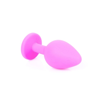 Korek analny silikonowy różowy z diamencikiem MyLove Toys 8 cm