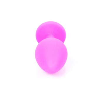 Korek analny silikonowy różowy z diamencikiem MyLove Toys 8 cm