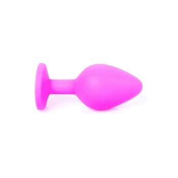 Korek analny silikonowy różowy z diamencikiem MyLove Toys 8 cm