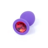 Silikonowy korek analny MyLove Toys fioletowy średni 8 cm