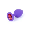 Silikonowy korek analny MyLove Toys fioletowy średni 8 cm