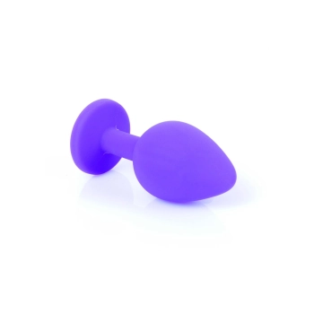 Silikonowy korek analny MyLove Toys fioletowy średni 8 cm