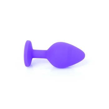 Silikonowy korek analny MyLove Toys fioletowy średni 8 cm