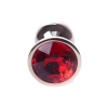 Biżuteria analna stalowa z diamentem MyLove Toys czerwona 7 cm